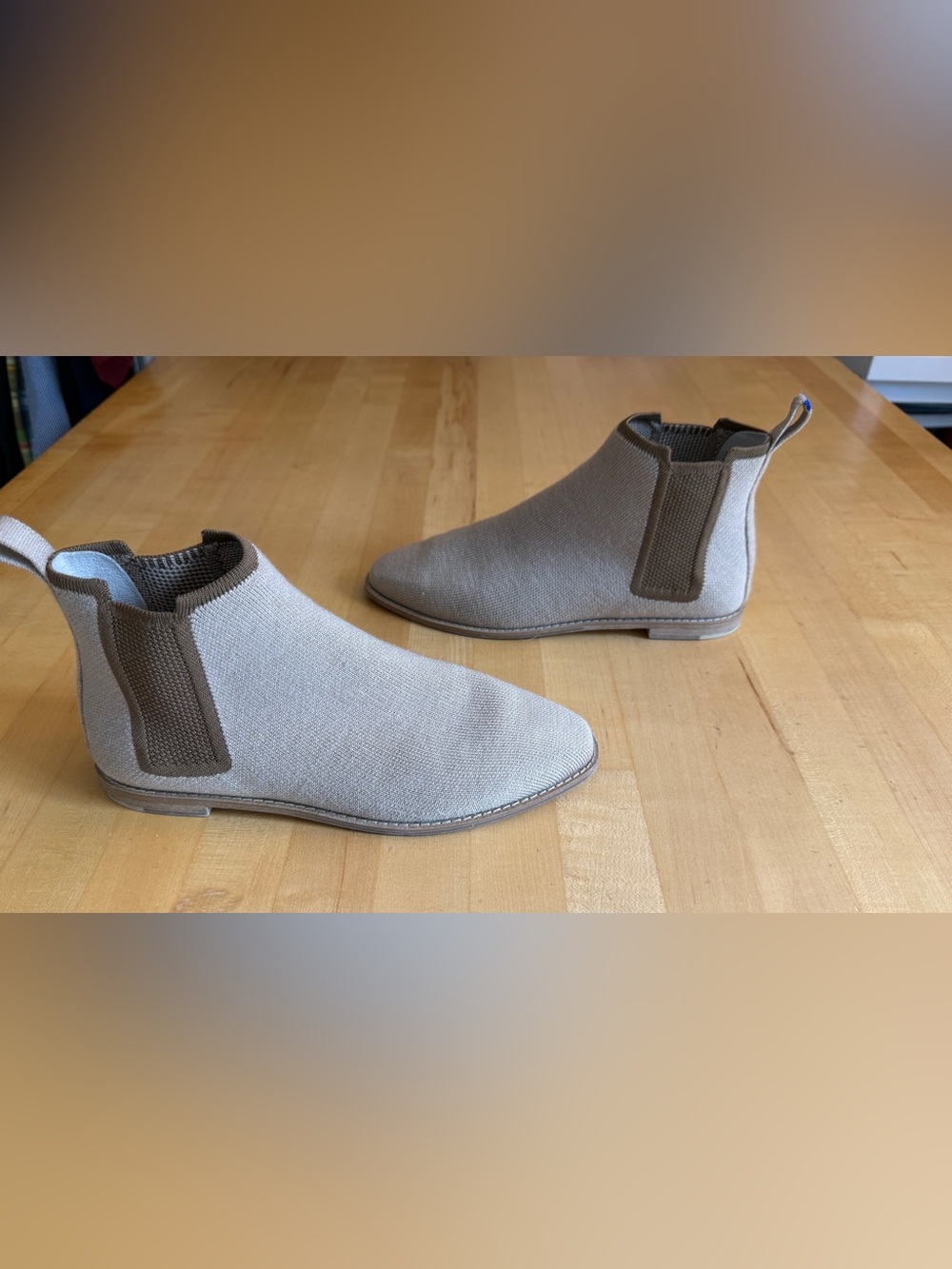 Rothy's Camel Merino Wool Chelsea Boots Size 7.5 Tan *EUC* - Picture 7 of 11